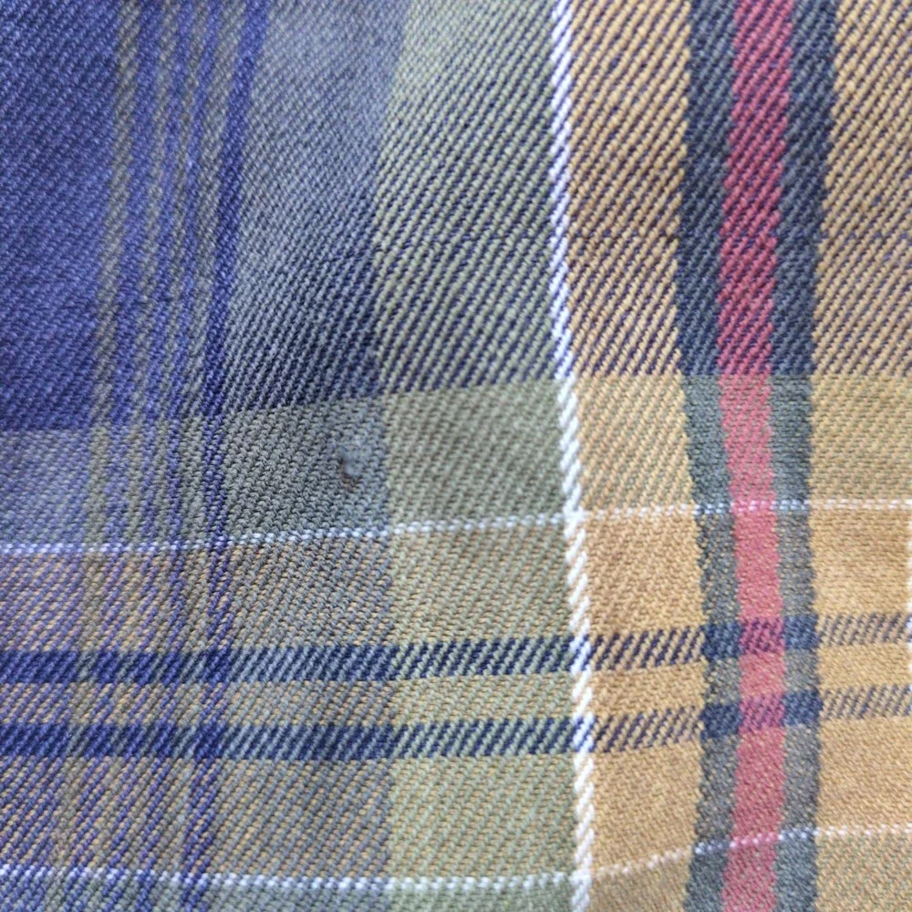 Vtg 90s Banana Republic Plaid Button Down Shirt Blue Green Tan Grunge Large
